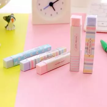 1 шт., резиновая милая резиновая полоска с радужным управлением, канцелярский ластик для детей, новинка, ластик OneSize