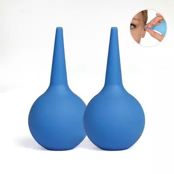 1 шт. резиновый шарик для промывки ушей из ПВХ, инструмент для чистки ушей синий