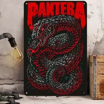 1 шт., Рок-музыка Heavy Metal Татуировка Плакат Винтажный Металлический Алюминиевый Знак, Винтажная Табличка Украшения, Подвесная Табличка чёрный