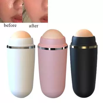 1 шт., ролик для поглощения масла для лица, вулканический камень, маслопоглотитель, моющийся Т-зонный масло для лица, инструмент для удаления масла, уход за кожей, чистящий инструмент для макияжа розовый