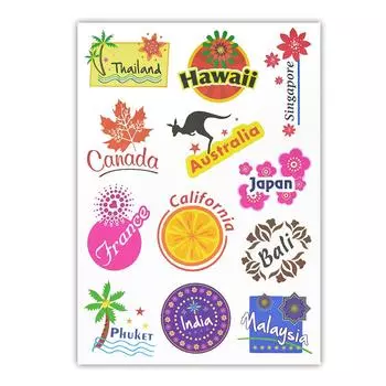1 шт. романтическое путешествие матовая наклейка красочная летняя дорожная водонепроницаемая наклейка на чемодан своими руками мотоцикл автомобиль ноутбук скейтборд