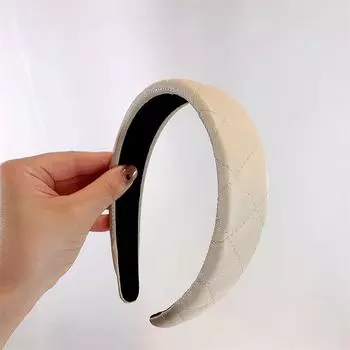 1 шт. Ромбовидные широкие ПУ повязки на голову Винтажные повязки на голову Простые однотонные аксессуары для волос для девочек и женщин для повседневной носки