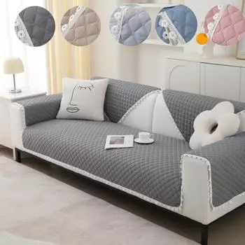 1 шт. ромбовидный стеганый нескользящий чехол для диванной подушки, чехлы защищают ваш диван в гостиной, мягкие и прочные 70X70cm небесно-голубой