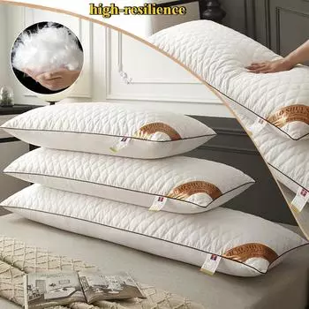 1 шт. Роскошная стеганая двойная подушка, удобная длинная подушка для тела, поддержка шеи, содержит наполнитель для спальни, дивана, домашнего декора 1pc 48x100cm белый
