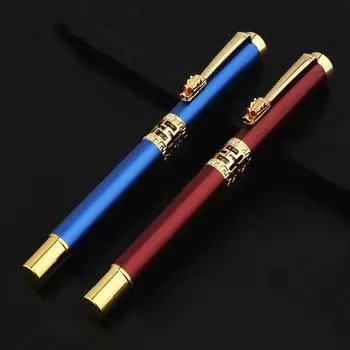 1 шт. роскошная высококачественная полая шариковая ручка из металла толщиной 0,5 мм, ручка для подписи в офисе, шариковая ручка для школьных канцелярских принадлежностей