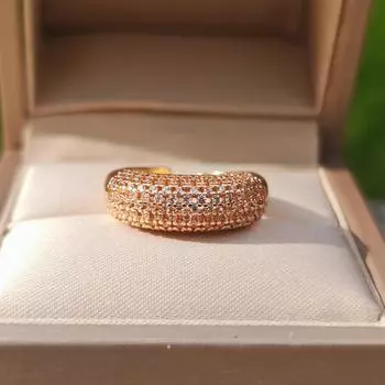 1 шт. Роскошные регулируемые кольца с полным кубическим цирконием для женщин, золотые кольца, ювелирные изделия для пар, аксессуары для вечеринок золотой