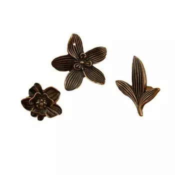 1 шт. Роскошные ручки для гардероба, фурнитура, ручка в форме цветка, имитация меди, одно отверстие, цинковый сплав