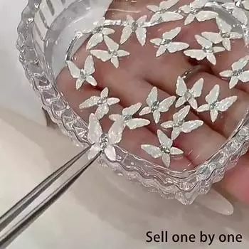 1 шт. роскошные украшения для ногтей мини перламутровые сверкающие бабочки украшения для ногтей ювелирные изделия части аксессуары