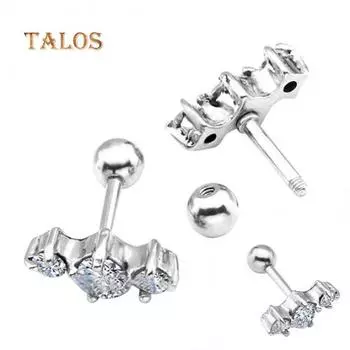 1 шт. роскошные женские блестящие CZ серьги-гвоздики для хряща козелка ушной раковины пирсинг брелок для пирсинга тела