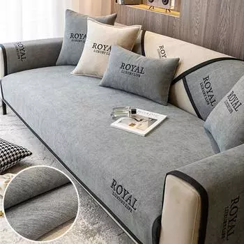 1 шт. Роскошный чехол для дивана из шенилла, однотонный чехол для дивана в форме буквы L, чехол для шезлонга, дивана, полотенца для гостиной A 70x70cm 1pc