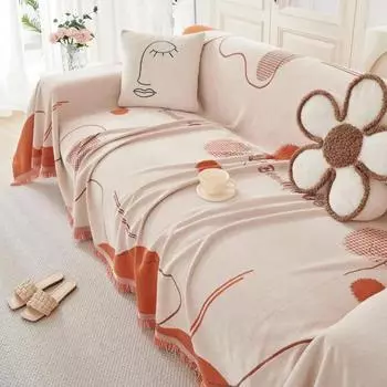 1 шт. Роскошный чехол для дивана из синели, коврик для гостиной, универсальный двухсторонний чехол для дивана, стираемый в стиральной машине, домашний декор 1seater 180x130cm чёрный