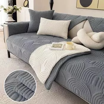 1 шт. Роскошный чехол для дивана из шенилла, жаккардовый противоскользящий коврик для шезлонга, подушка для дивана, полотенце для гостиной, защита от царапин у кошек A 70x70