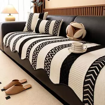 1 шт. Роскошный чениловый чехол на диван, Защита от царапин кошек, Коврик на диван, Накидка, Всесезонный, Универсальный, Домашний декор, Полотенце на диван для гостиной A 90x90cm 1pc