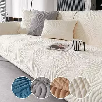 1 шт. Роскошный утолщенный плюшевый чехол для дивана, однотонные чехлы для полотенец в скандинавском стиле, нескользящие чехлы для дивана, полотенце для дивана для домашнего декора A 70x70