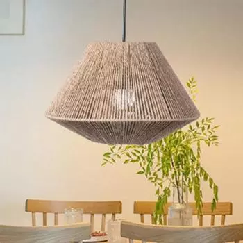 1 шт. ротанговый светильник, плетеный вручную абажур из ивовой лозы, чехол для люстры из бумажной веревки в стиле бохо для ресторана, подвесной светильник, абажур S