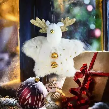 1 шт. Рождественская белая плюшевая кукла-подвеска, украшение для куклы на Рождество