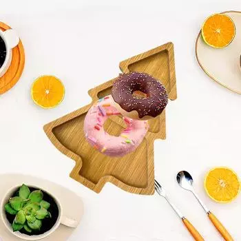 1 шт. Рождественская елка кухонная утварь десерт закуска тарелка поднос сервировочный поднос Duoge сервировочное блюдо деревянное
