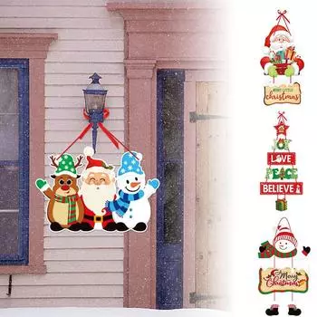 1 шт. Рождественская елка, подвесное рождественское украшение, украшение для новогодней вечеринки, ширина двери, подвесное украшение на дверь 1pc