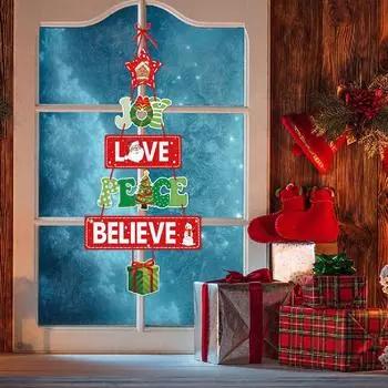 1 шт. Рождественская елка, подвесное рождественское украшение, украшение для новогодней вечеринки, ширина двери, подвесное украшение на дверь 1pc