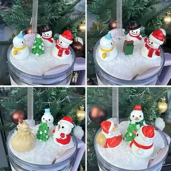 1 шт. Рождественская крышка для чашки Ice King, силиконовая крышка для чашки, термостойкая, защитная крышка, аксессуар Dustproo K9U5 D-for 40oz