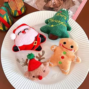 1 шт. Рождественская мультяшная плюшевая брошь аксессуары для одежды праздничные принадлежности украшения