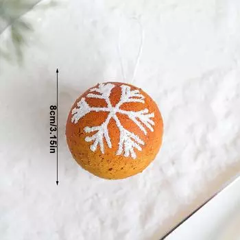 1 шт. Рождественская подвеска в виде печенья, бытовые предметы, снежный пончик, пенопластовый шар