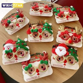 1 шт. Рождественская рамка для очков Санта-Клауса, рождественская елка, лось, веселые рождественские очки, реквизит для фотосъемки, рождественские украшения, новогодний подарок Navidad Santa Claus