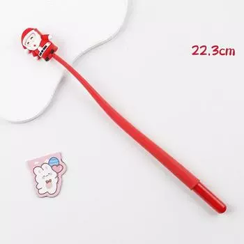 1 шт. Рождественская силиконовая мультяшная гелевая ручка Shake 0,5 мм, школьные кавайные канцелярские принадлежности, рождественские подарки