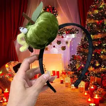 1 шт. рождественские аксессуары для волос в виде яблока, подарок, обруч для волос, пряжка для ключей, круг для волос, Рождество