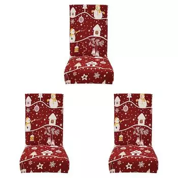 1 шт. рождественские чехлы на стулья для столовой для праздничного декора (Рождественская снежинка)