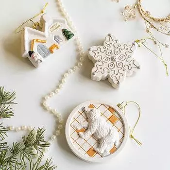 1 шт. Рождественские елочные украшения, белые подвески в скандинавском стиле, платиновый пластик, несколько стилей