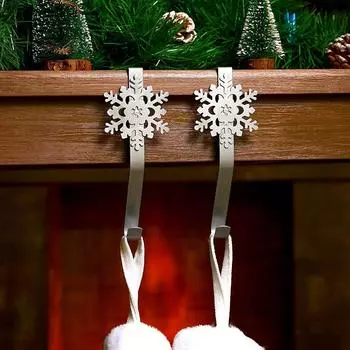 1 шт. Рождественские крючки для чулок Вешалки для чулок Рождественский крючок в виде снежинки