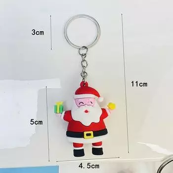 1 шт. рождественские украшения креативный мультфильм Санта-Клаус снеговик брелок подвеска сумка автомобильный брелок аксессуары маленькие подарки