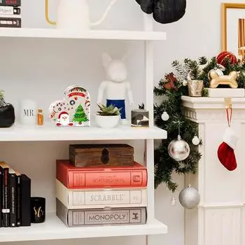 1 шт. Рождественские украшения, милый рождественский обеденный стол в форме сердца, офис, стойка, письменный стол, полка, украшения для дома