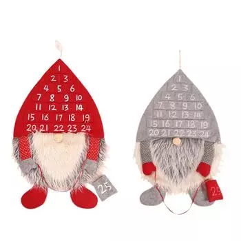 1 шт. Рождественский Адвент Таймер Домашняя Дверь Вечеринка Подарки Безликий Рождественский Отсчет Украшения Настенный Подвесной Кукла Санта-Клаус