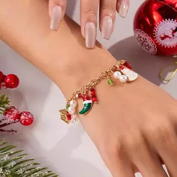 1 шт. Рождественский браслет-подвеска, регулируемая мультяшная цепочка, аксессуары