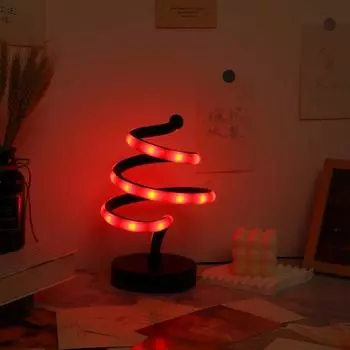 1 шт. Рождественский елочный светильник в форме креативной настольной лампы USB красочное украшение для настольной лампы Colorful чёрный