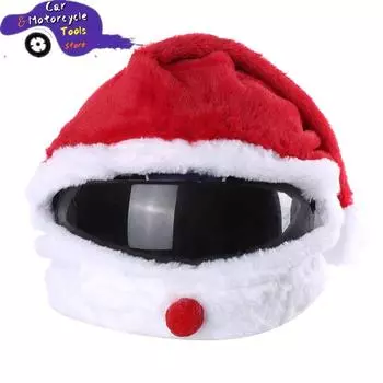1 шт. Рождественский креативный полный шлем, плюшевый защитный чехол для шлема, привлекающий внимание, удобный мотоциклетный шлем, мото, забавный сумасшедший чехол