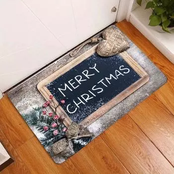 1 шт. Рождественский напольный ковер, коврик для входной двери, декор для двери дома, ковры для ванной комнаты, прихожей, спальни, гостиной, нескользящий коврик для ног 40x60cm