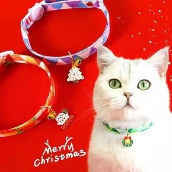 1 шт., рождественский ошейник для домашних животных, двухслойный кулон-талисман Navidad Accesorios, 1 шт.