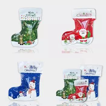 1 шт. Рождественский подарочный пакет, рождественские носки, упаковочный пакет, конфетный пакет, упаковка для закусок, упаковочный пакет, рождественское украшение, подвеска