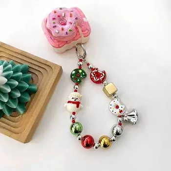 1 шт. Рождественский подарок Рождественские цвета Рождественский брелок Рождественская цепочка для мобильного телефона