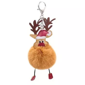 1 шт. рождественский рождественский подарок брелок олень рождественский брелок плюшевый брелок