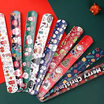 1 шт. Рождественский снеговик, лось, браслеты для пощечины, рождественские подарки для детей, украшения, браслеты, детские игрушки