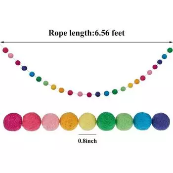 1 шт. Рождественский венок из шерстяного фетра, гирлянда для шариков из фетра, украшение на елку, праздничный реквизит, подвесные украшения