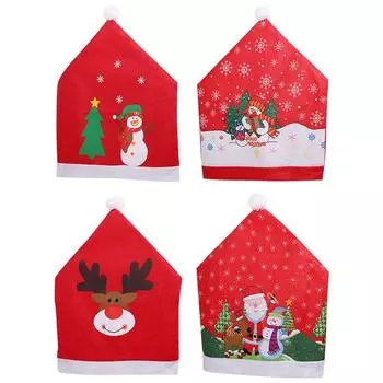 1 шт. Рождественский защитный чехол для стула, рождественский декор, украшение для обеденного стула, праздничные принадлежности для дома, Navidad Noel, рождественский подарок