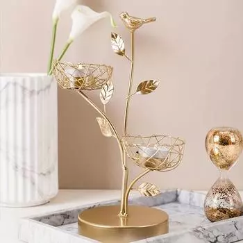 1 шт. Рождественский железный подсвечник, украшение для западной кухни, подсвечник для ужина, романтического обеденного стола, поделки, небольшое украшение Pack of 1