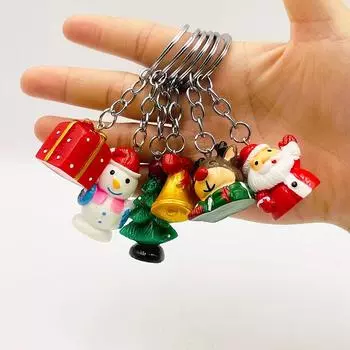 1 шт. Рождественское украшение креативный мультфильм Санта-Клаус снеговик брелок подвеска сумка автомобильный брелок аксессуары своими руками маленькие подарки A1