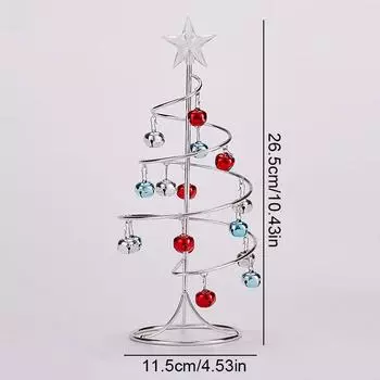 1 шт. Рождественское украшение Рождественский топпер с маленькими колокольчиками Элегантная спиральная рождественская елка Дом Доступно несколько вариантов