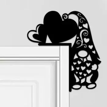 1 шт. Рождественское украшение в виде сердца - настенная наклейка для угла двери и рамы, металлический настенный декор светло-зеленый